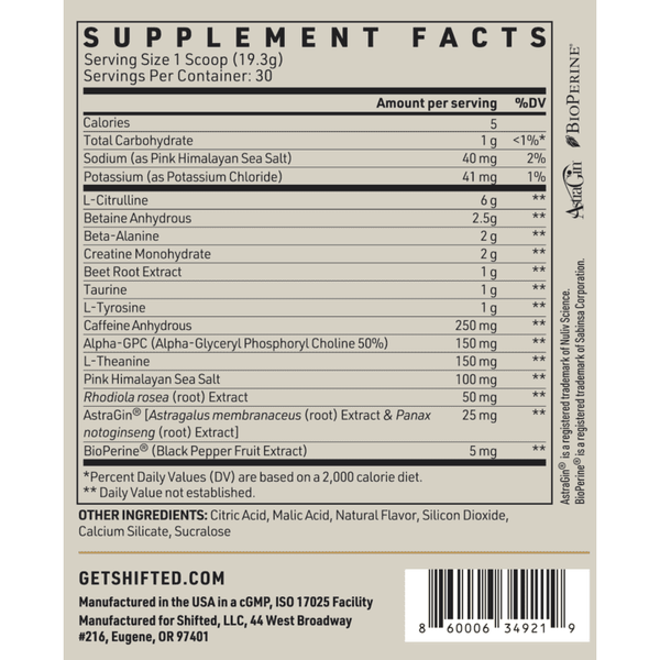 Premium Formula Pre Workout