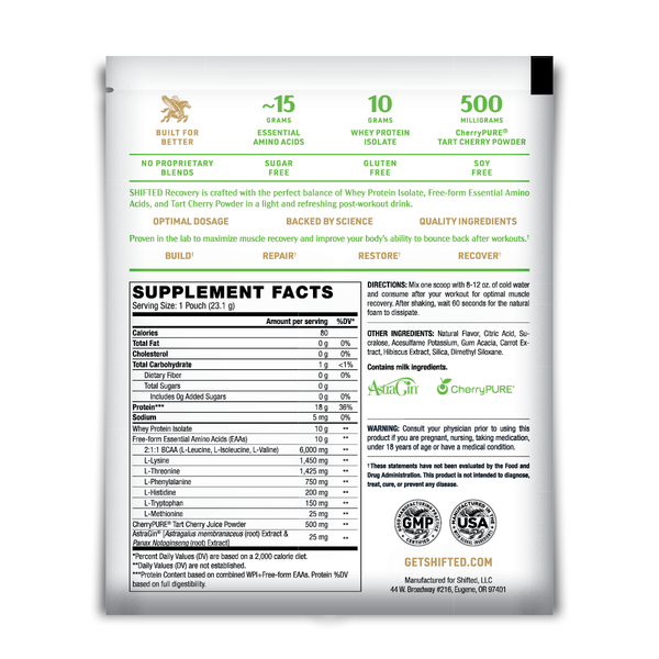 Shifted Recovery - Post-Workout Formula